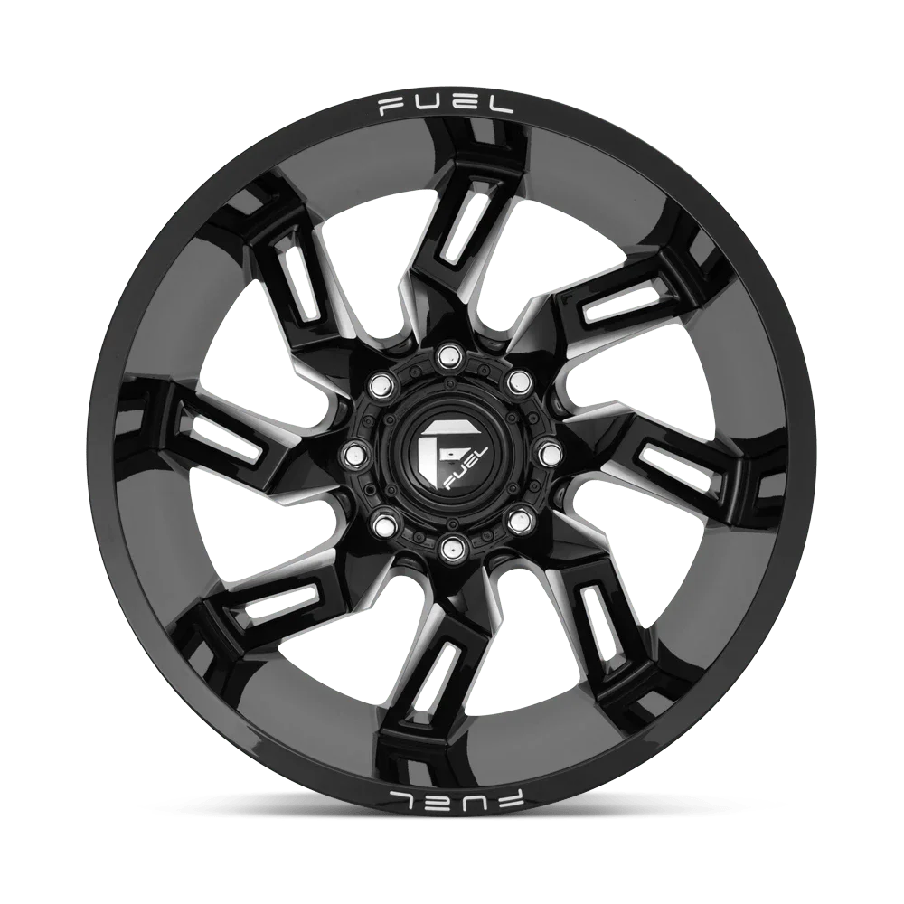 Fuel D747 Lockdown 22X10 5X127 -18Et 78Cb Gloss Black Milled Wheel