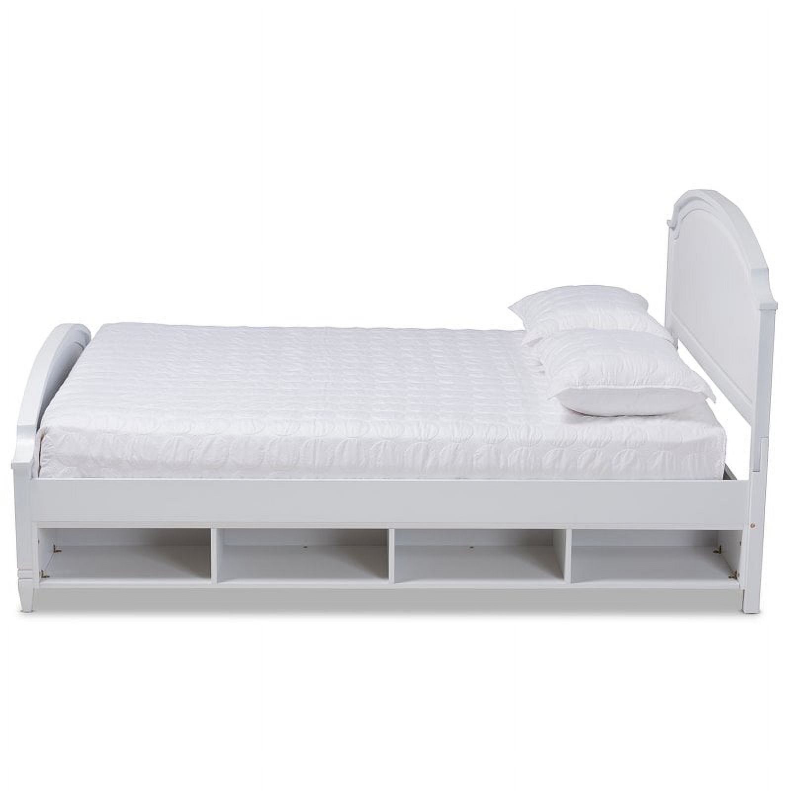 Bowery Hill White Finished Wood Full Size Storage Platform Bed
