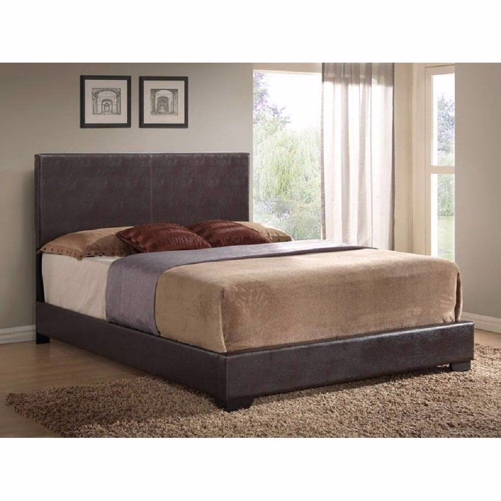 Ireland III Eastern King Bed In Brown Pu 14367Ek (86
