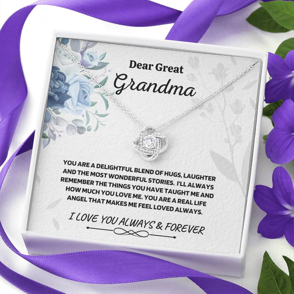 Great Grandma Gift - Love Knot Necklace, Birthday, Gift from Grandkids
