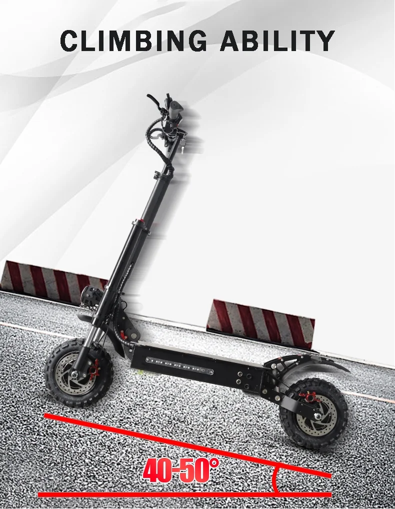 LISUEYNE Electric Scooter, Max Speed 50MPH, 50 Mile Long Range, 60V 5600W Dual Drive, 11