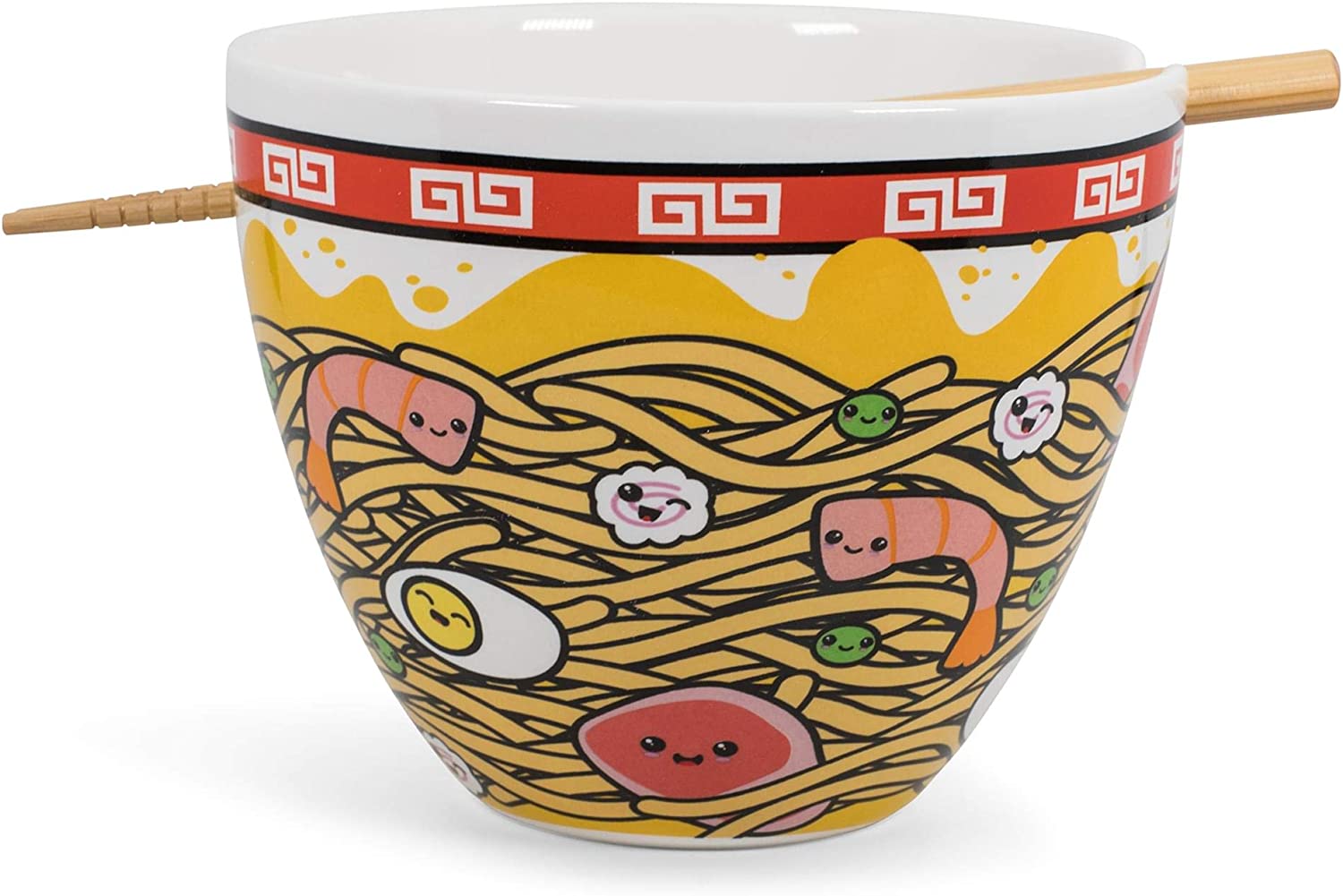 Sunken Noodles Japanese Dinnerware Set | 16-Ounce Ramen Bowl And Chopsticks