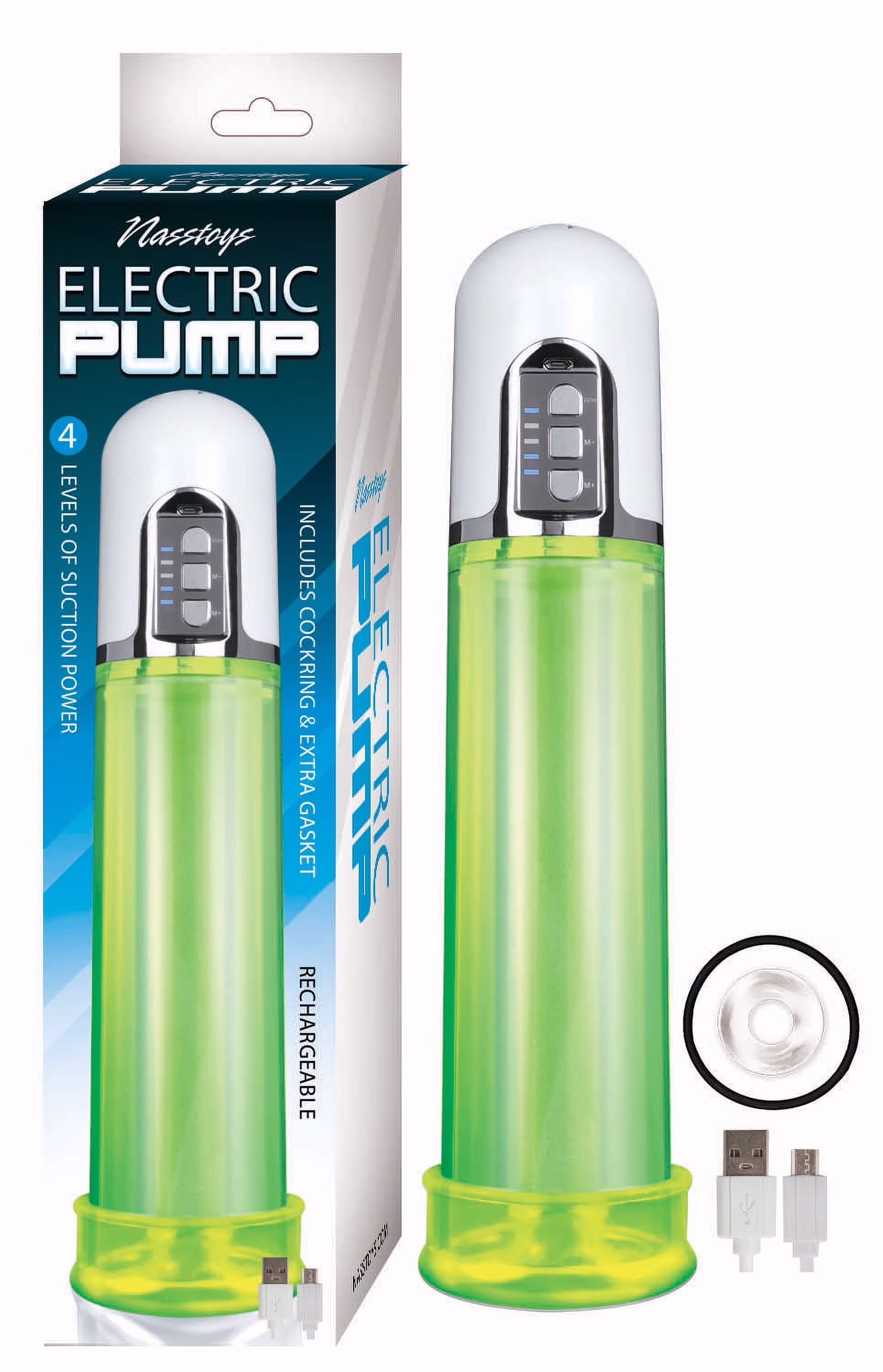 Electric Penis Pump with FREE Cock Ring - Green