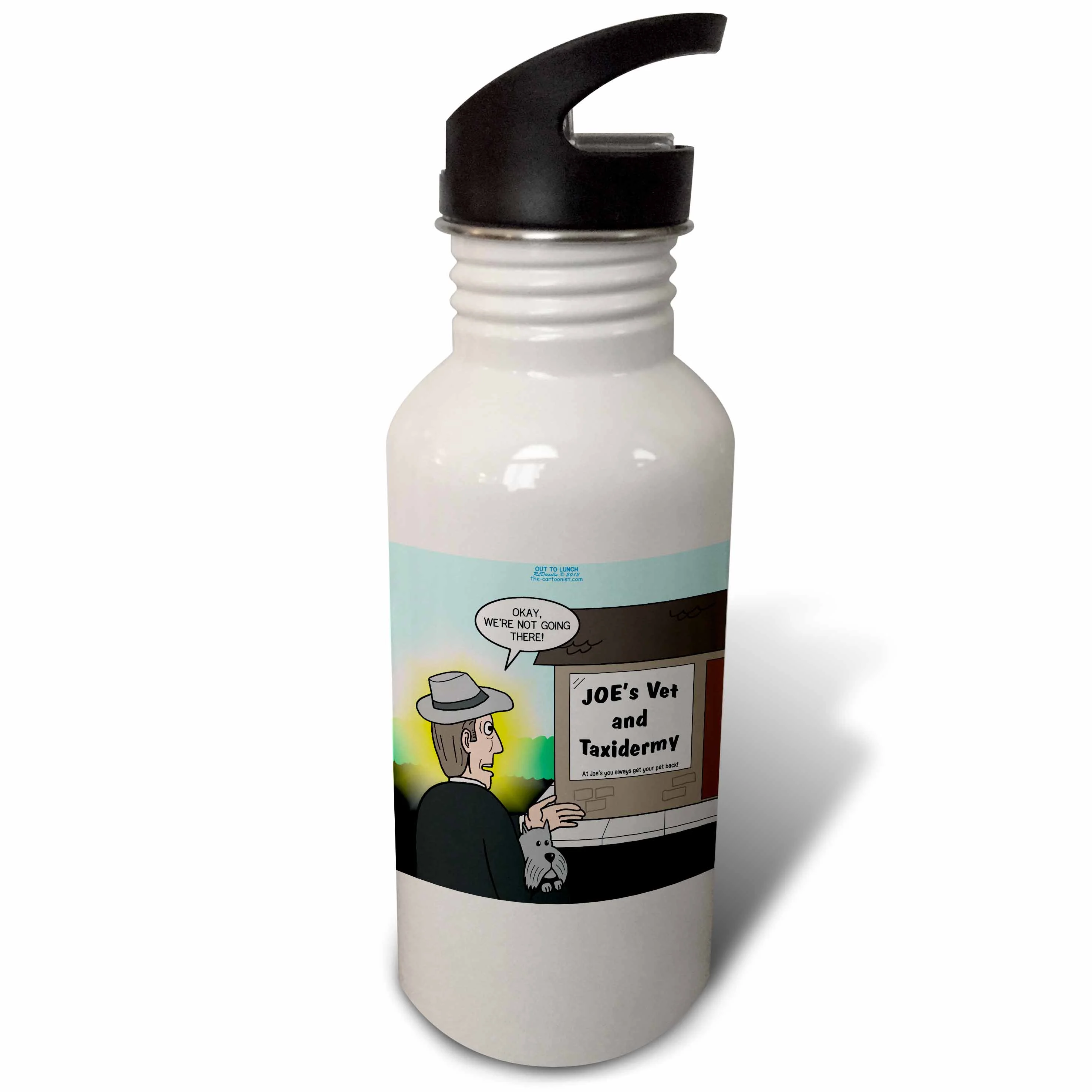 Joes Vet and Taxidermy Where You Always Get Your Pet Back 21 oz Sports Water Bottle wb-66432-1