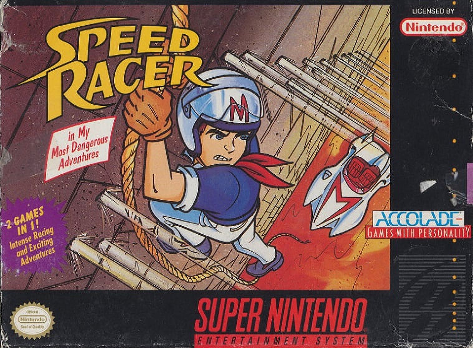 Restored Speed Racer (Super Nintendo, 1994) SNES Racing Game (Refurbished)
