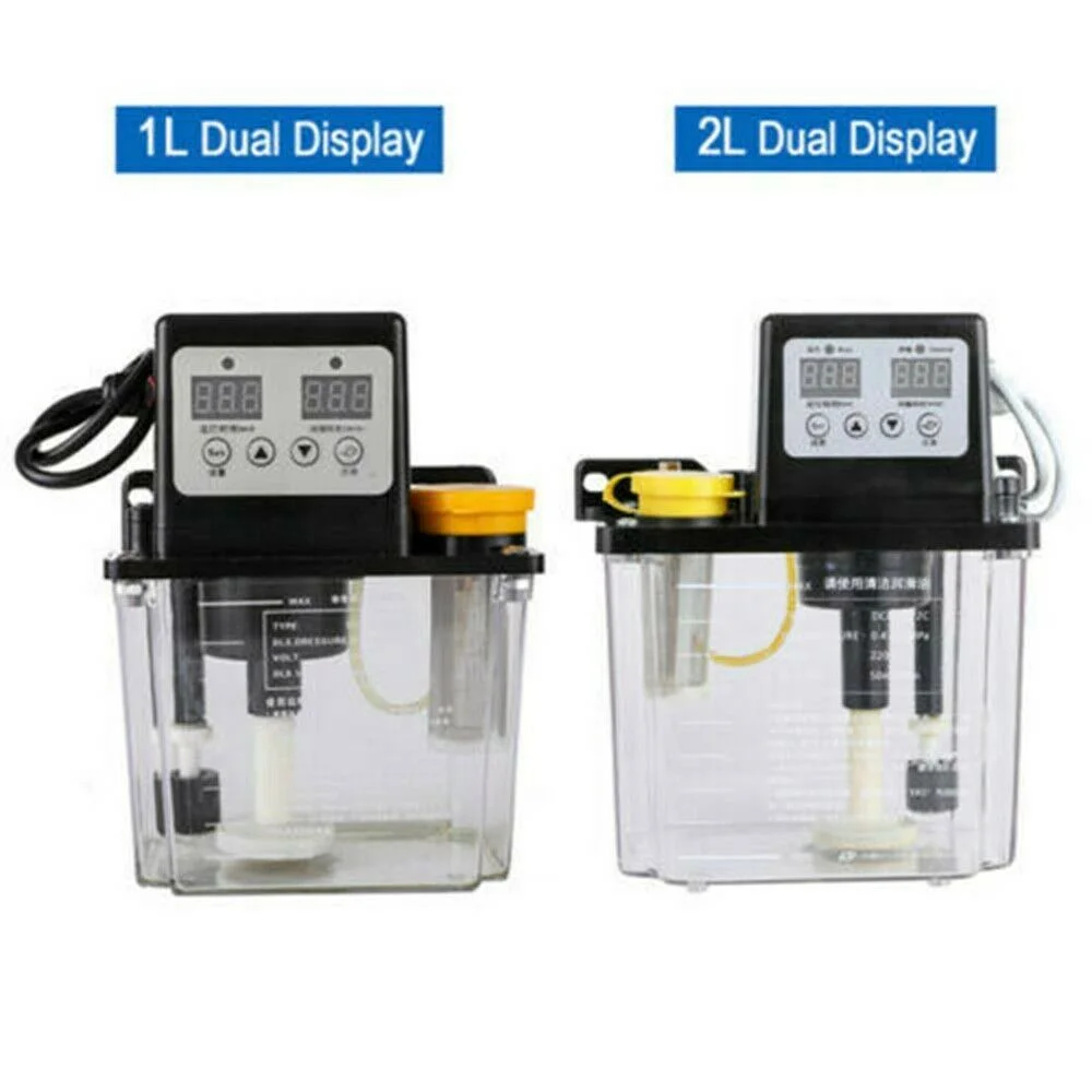 SHANNA 110V Automatic Electric Lubrication Oil Pump CNC Pump Dual Digital Display 2L