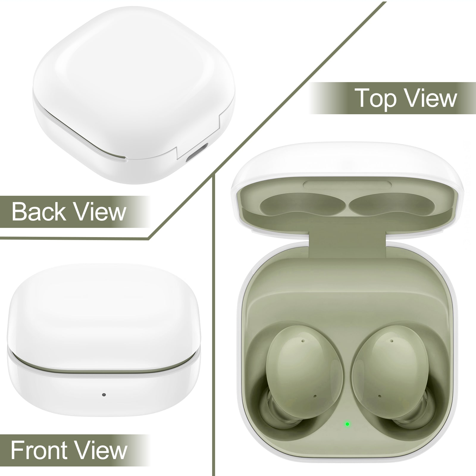 UrbanX Street Buds 2 for Lenovo K13 Note - Truly Wireless Bluetooth Headphones with Noise Isolation, Amplified Bass and Dual Dynamic Microphone - Green