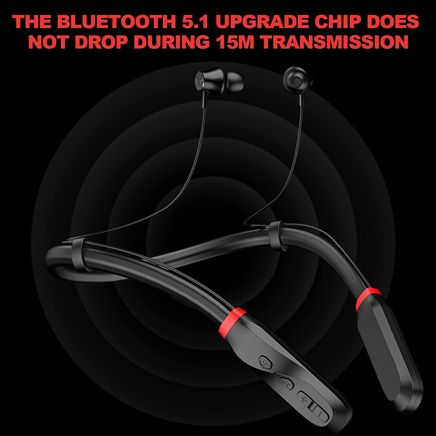 Bluetooth Headphones Neck, Long y Life,100 Hours Playtime,IPX5 Waterproof, Bluetooth Wireless Sport