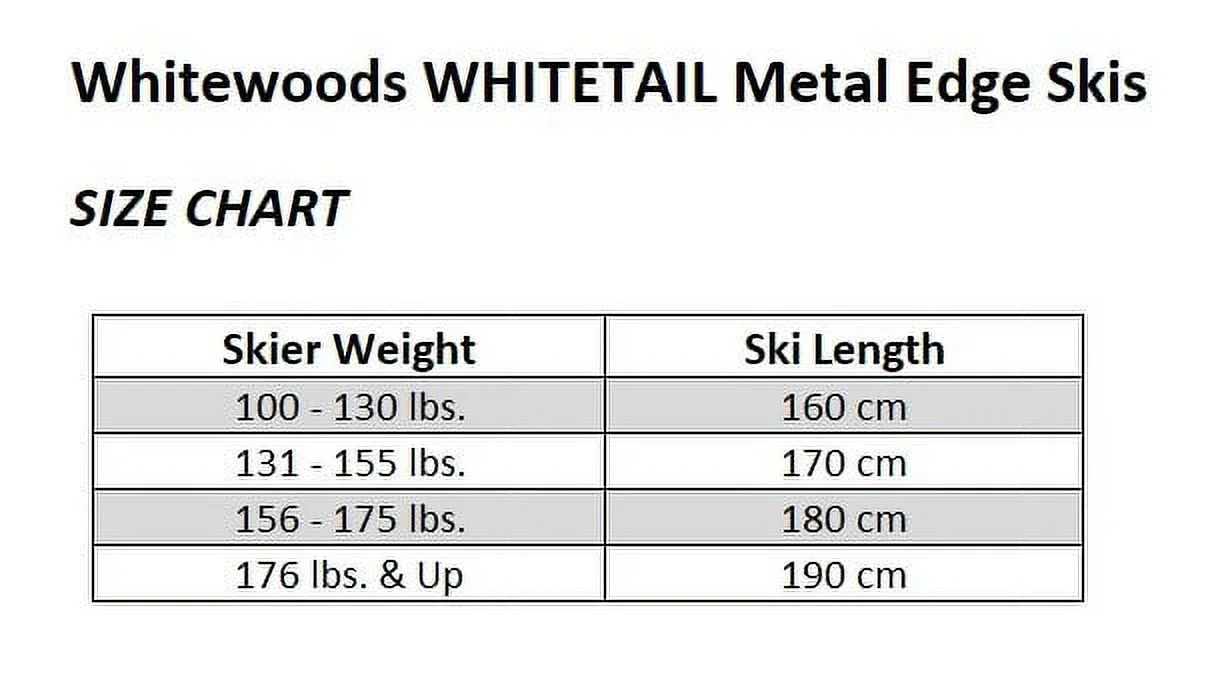 Whitewoods WHITETAIL Metal Edge Cross-Country NNN Ski Pkg | 170cm (131-155 lbs.)