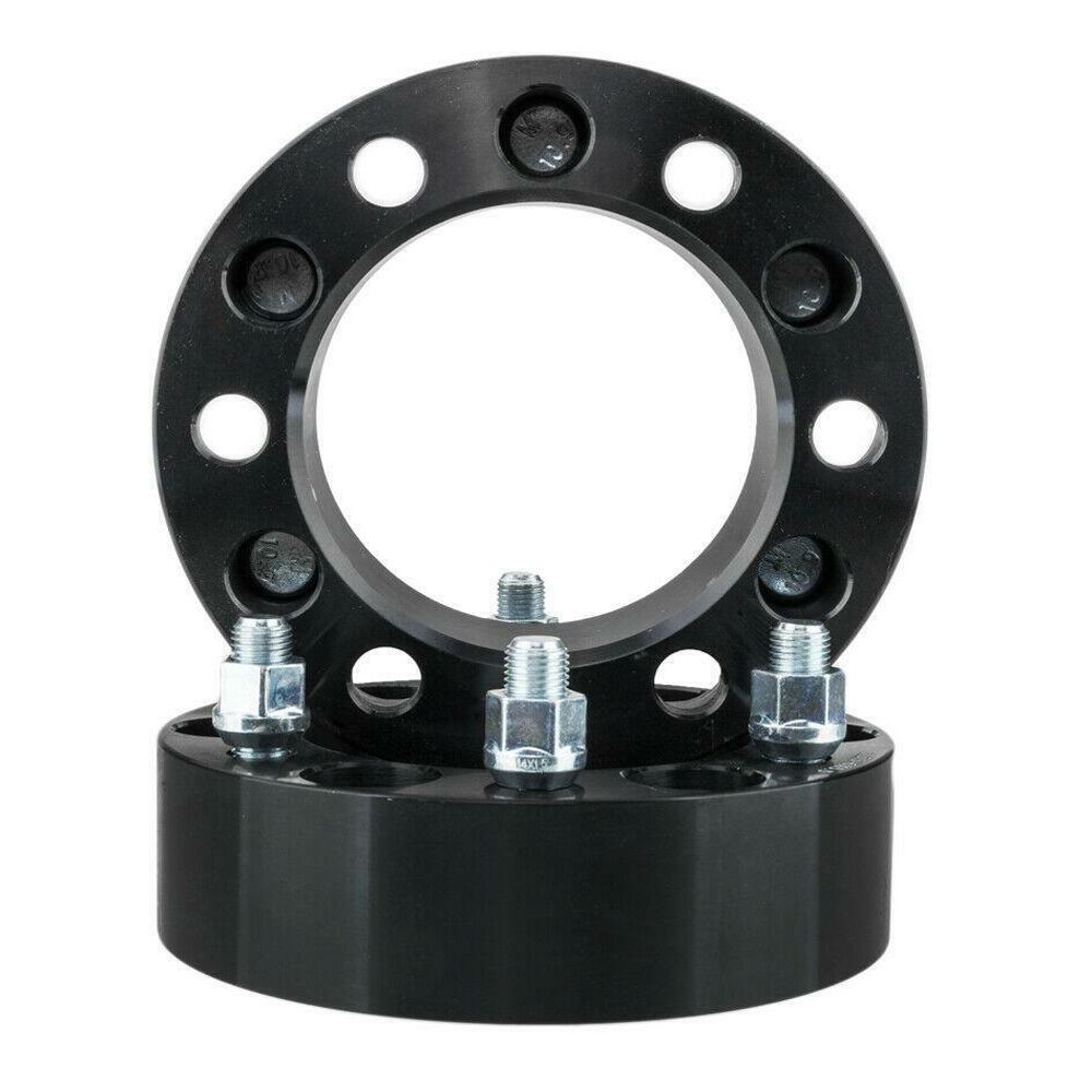 Teledu 2pc 2inch 6x5.5 | 14x1.5 Stud black Wheel Spacers Adapters For Cadillac Escalade