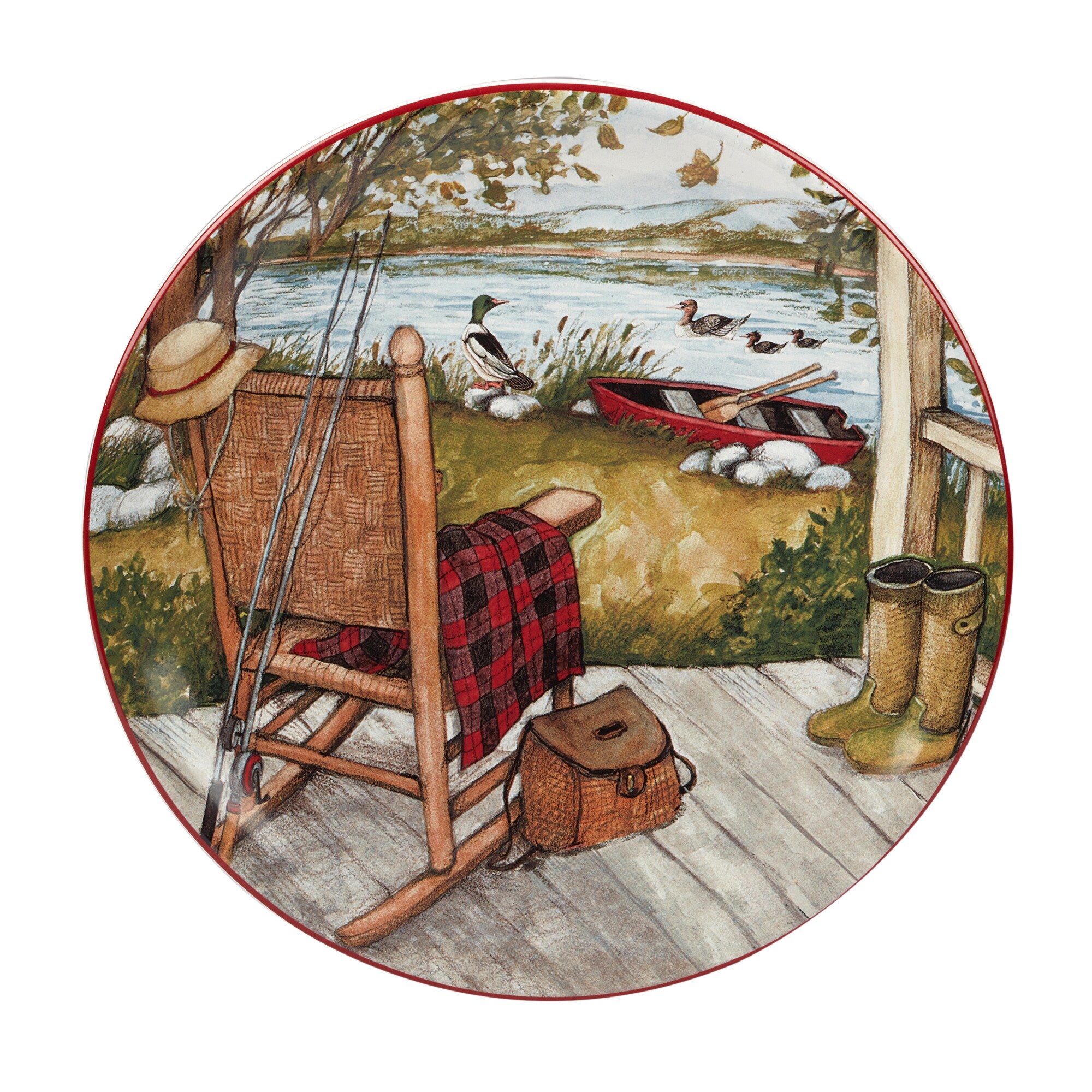 Certified International  Lake Retreat 9-inch Salad/Dessert Plates, Set of 4