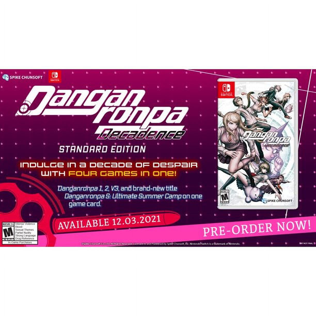 Danganronpa Decadence, Spike Chunsoft, Nintendo Switch, 811800030230