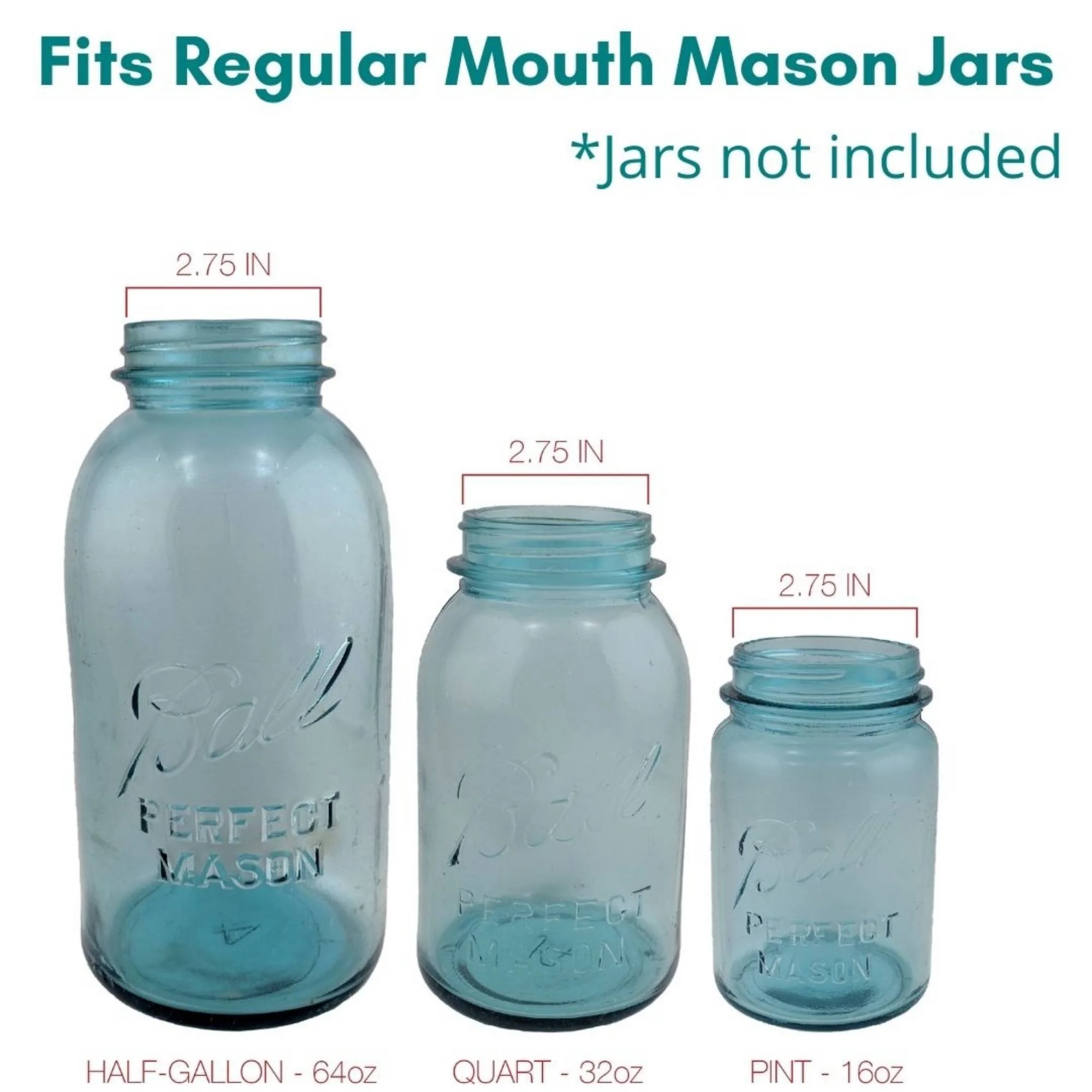 Ergo Spout Mason Jar Ergonomic Pour Spout Attachment (REGULAR MOUTH, Classic White)