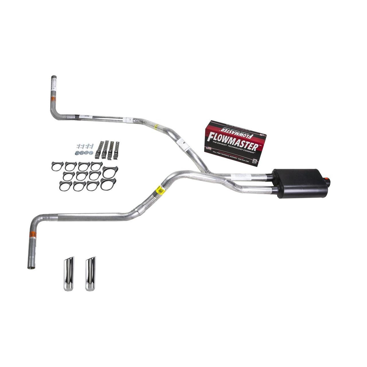 Ram 07-08 dual exhaust 2.5 pipe Flowmaster Super 40 RW Tip Side Exit