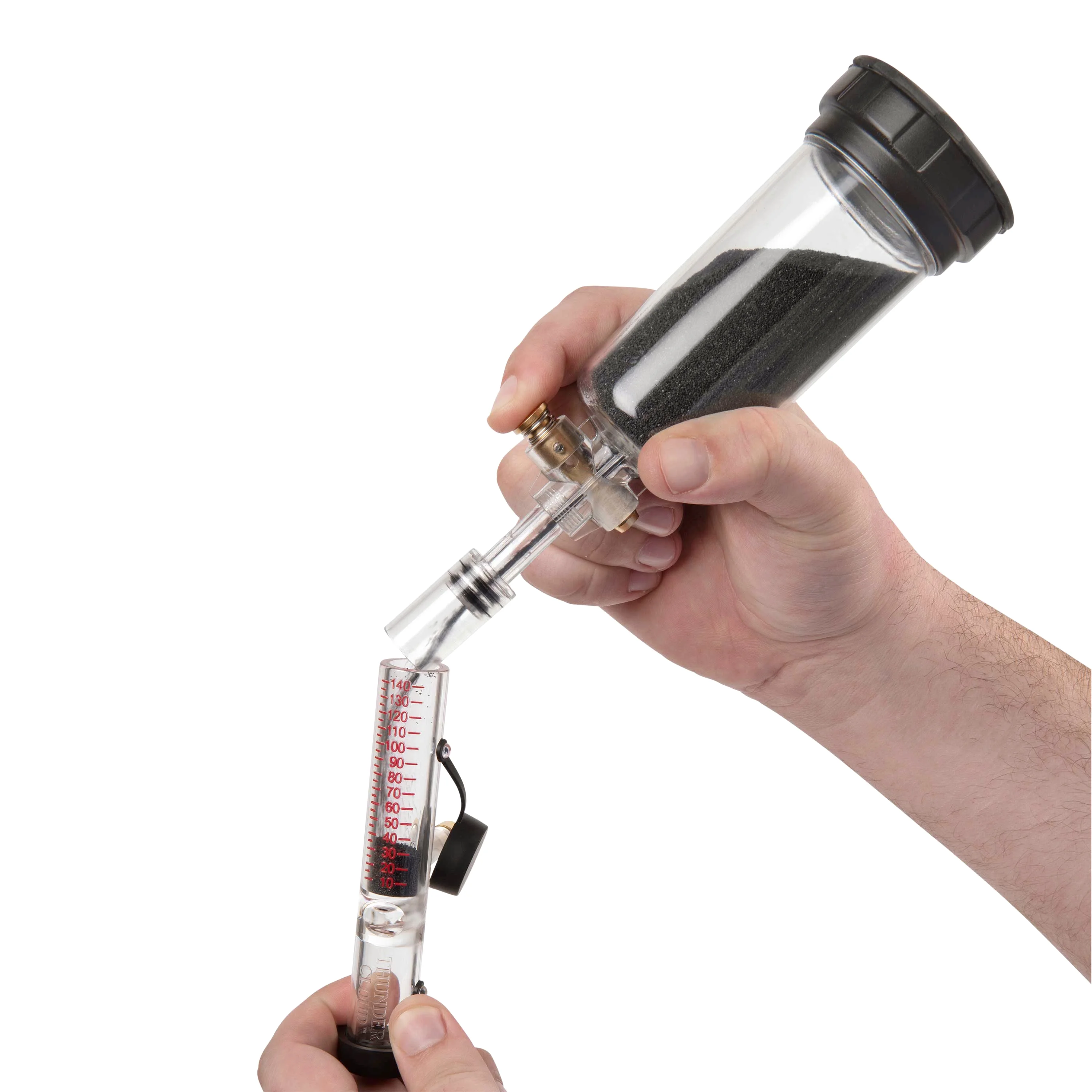 Thunder Cloud Vision Powder Flask, 4 oz, Clear, Fiberglass, 1