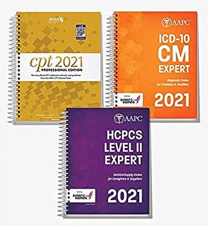 Pre-Owned AMA CPT Book, ICD-10 Code Book, HCPCS Book - 2021 Physician Bundle by AAPC 9781635277357
