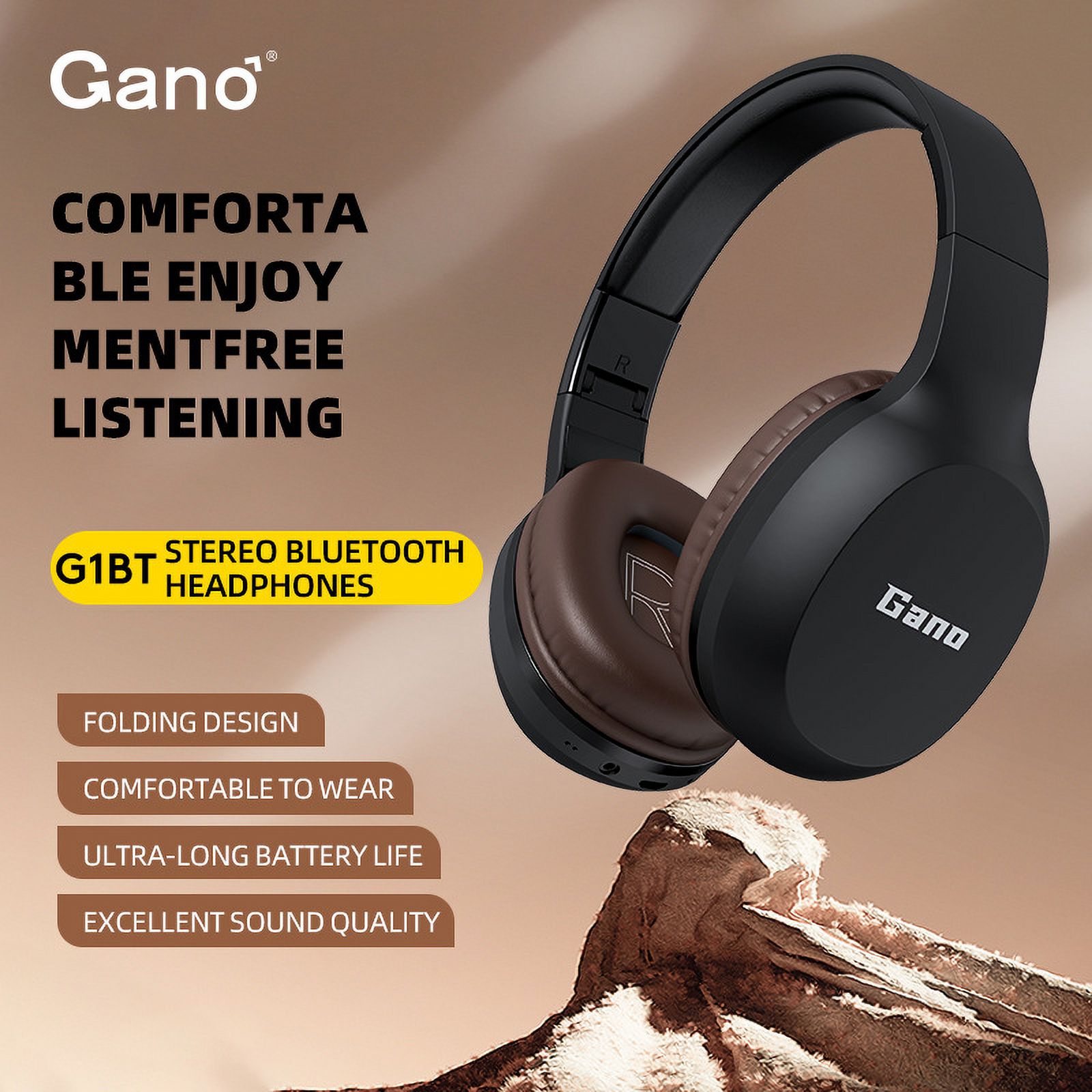 New Gono G1BT Headworn Bluetooth Music Earphone Leisure Sports Call Communication Earphone Version 5.0