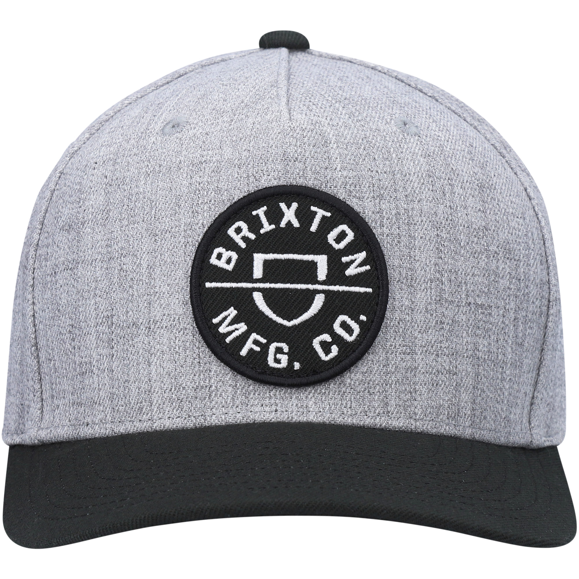 Men's Brixton Heathered Gray Crest C Snapback Hat