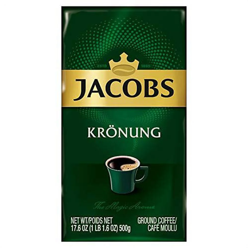 Jacobs Kronung Ground Coffee 500 Gram / 17.6 Ounce (Pack of 4)