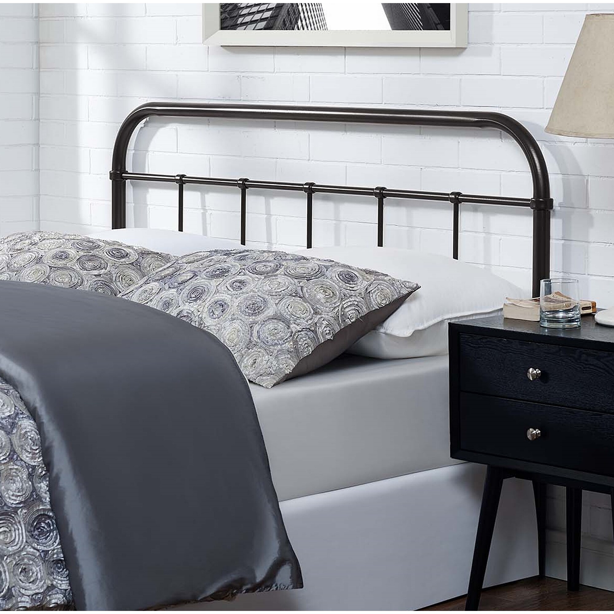 BSD National Supplies Lomita Classic Full Size Brown Metal Headboard
