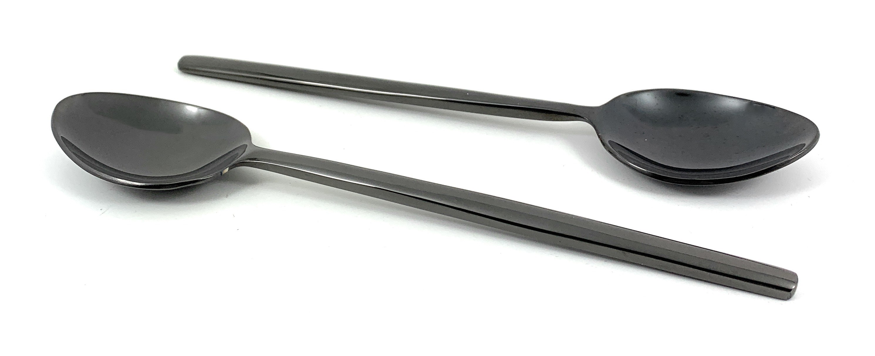 VIBHSA, Stainless Steel Black Table Spoon Flatware set of 4