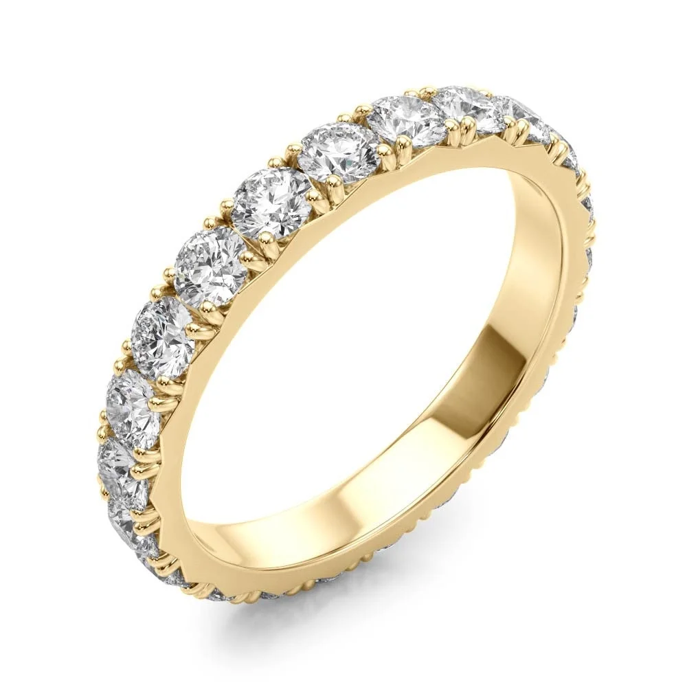 FRENCH CUT DIAMOND ETERNITY WEDDING BAND
