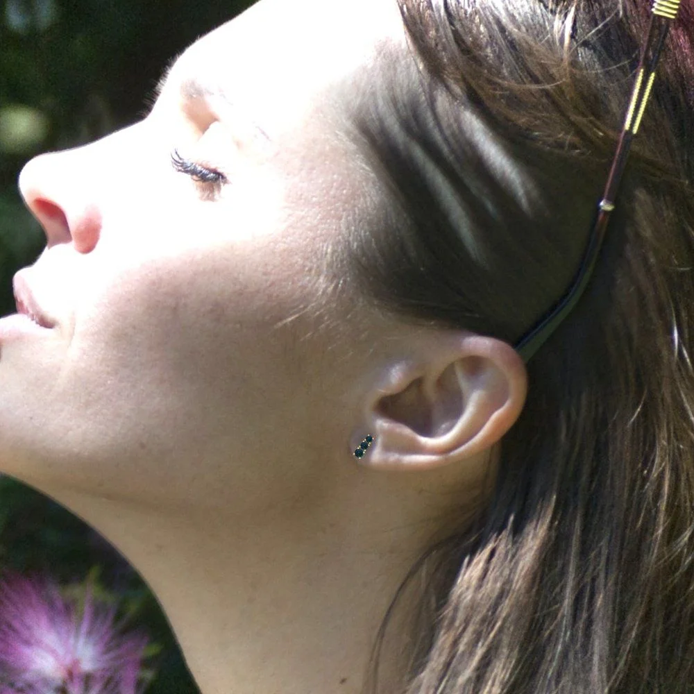 1.06ct Brilliant Round Cut Drop Dangle Natural London Blue Topaz 18K Yellow Gold Earrings Lever Back