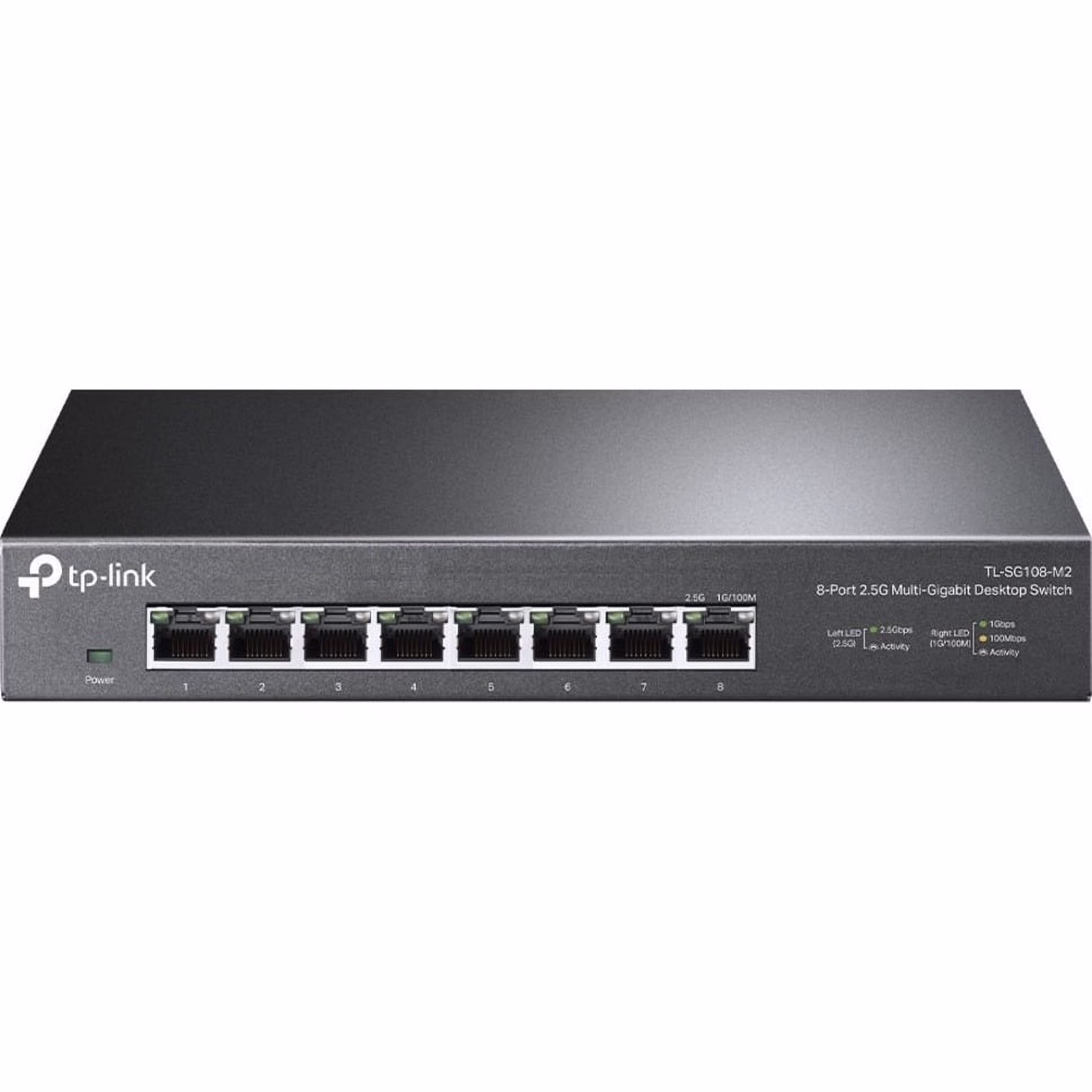 TP-Link TL-SG108-M2 | 8 Port Multi-Gigabit Unmanaged Network Switch, Ethernet Splitter | 2.5G Bandwidth | Plug & Play | Desktop/Wall-Mount | Fanless Metal Design | Limited Lifetime Protection