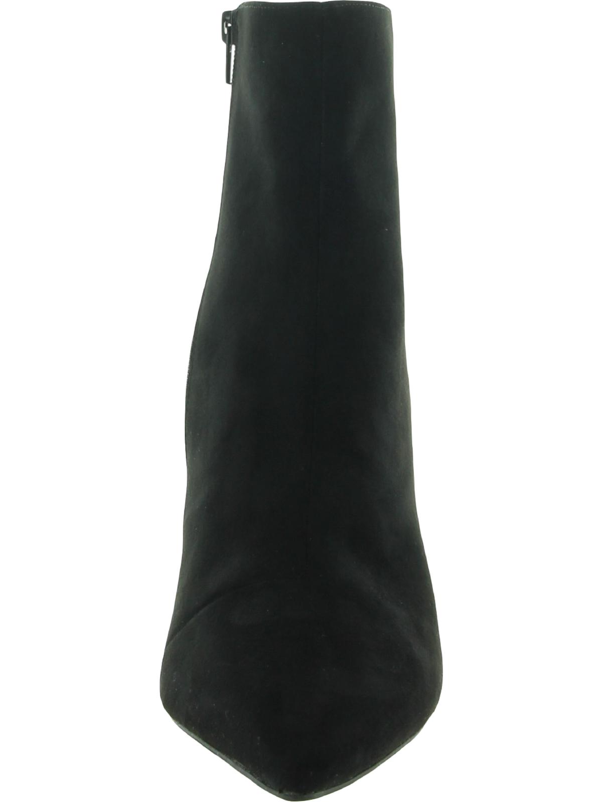 TRAFIA SODI Womens Black Cushioned Rylie Pointed Toe Stiletto Zip-Up Dress Booties 10.5 M