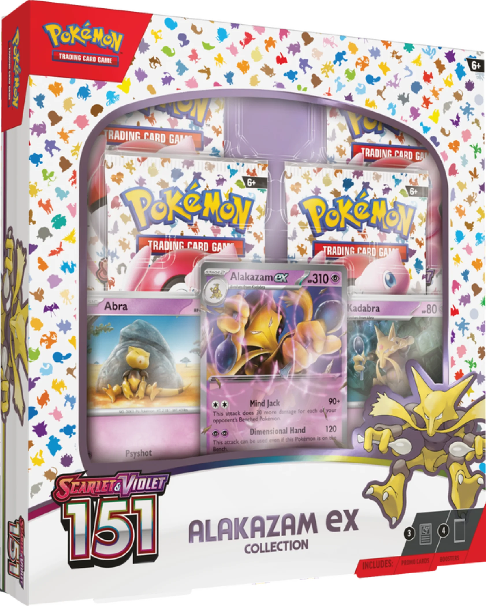Pokemon Trading Card Games Scarlet & Violet 3.5 151 Collection Alakazam Ex - 4 Pokemon TCG: Scarlet & Violet—151 Booster Packs