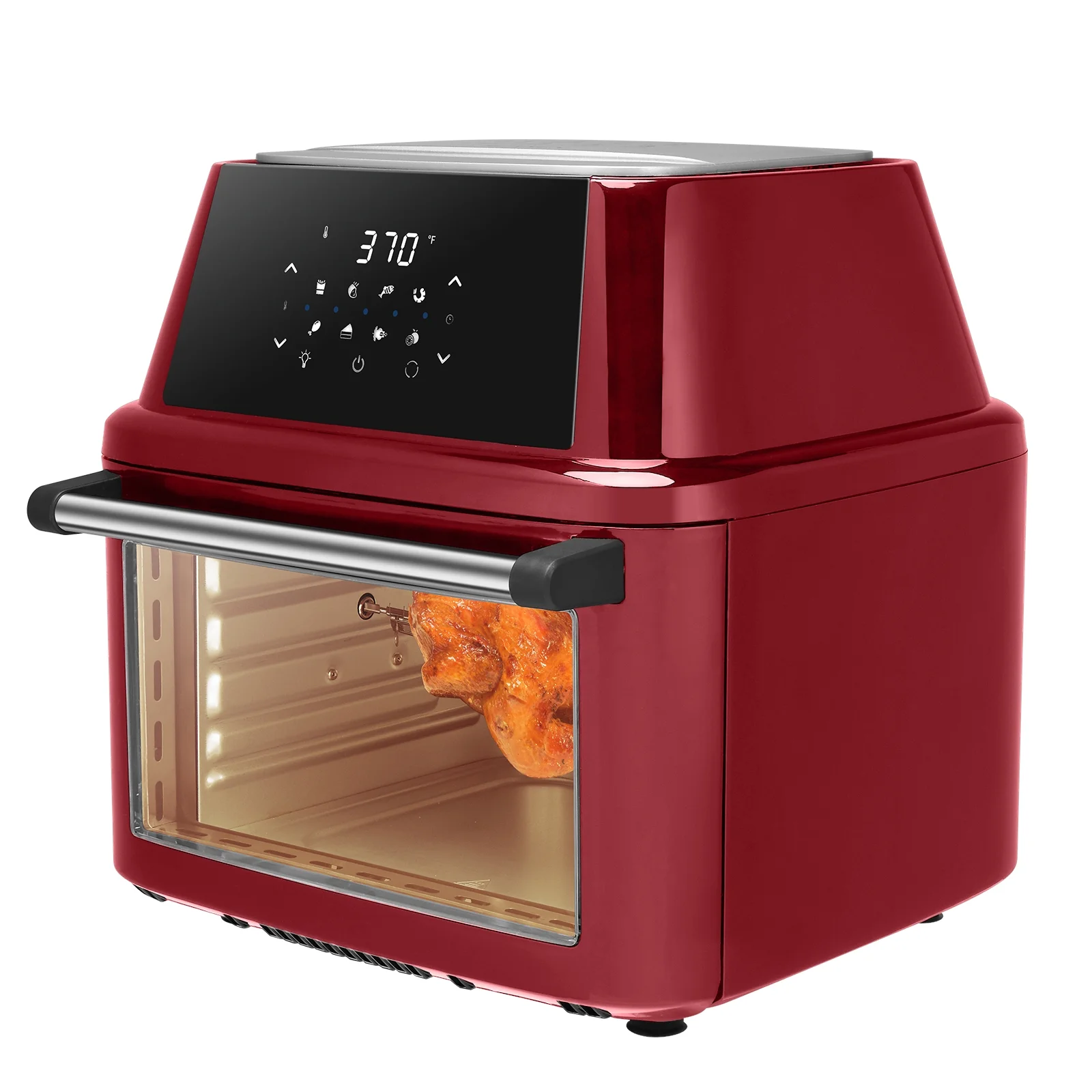 ZOKOP 16.91Quart Air Fryer Oven with Digital Touch Screen, ETL Certified(Red)
