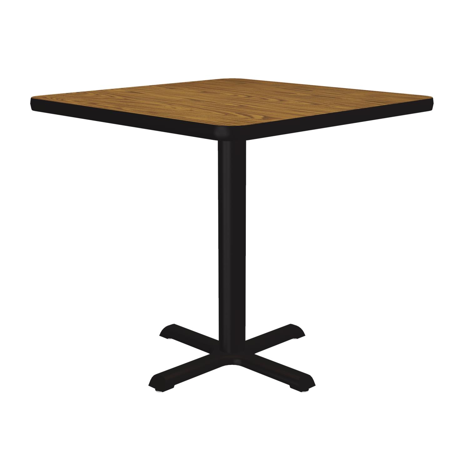 Correll Square Laminate Cafe And Breakroom Table With Medium Oak BXT30TFS-06