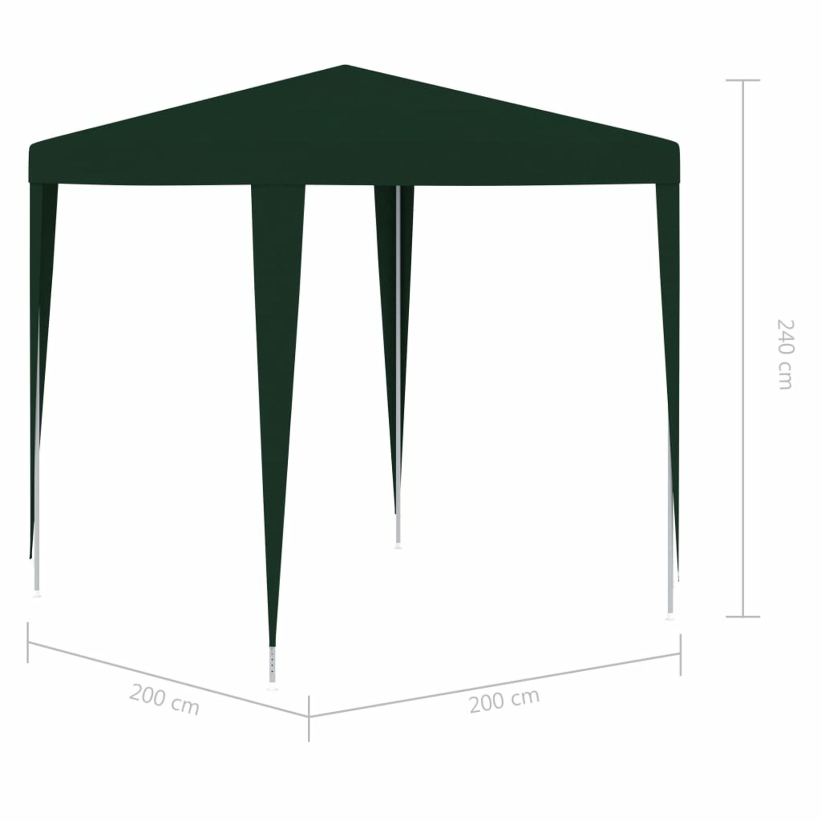 Carevas Professional Party Tent 6.6'x6.6' Green
