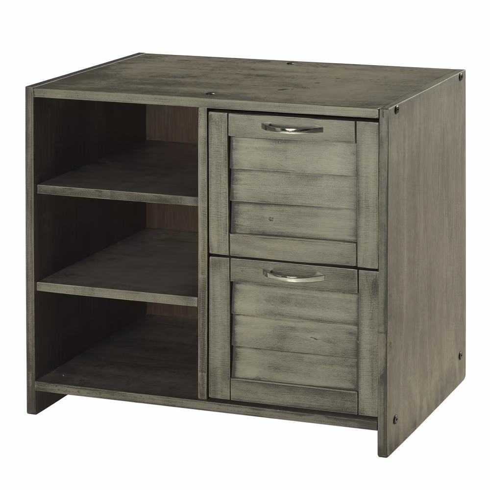 Belen Kox Louver 2 Drawer Chest/Shelves (Rta)