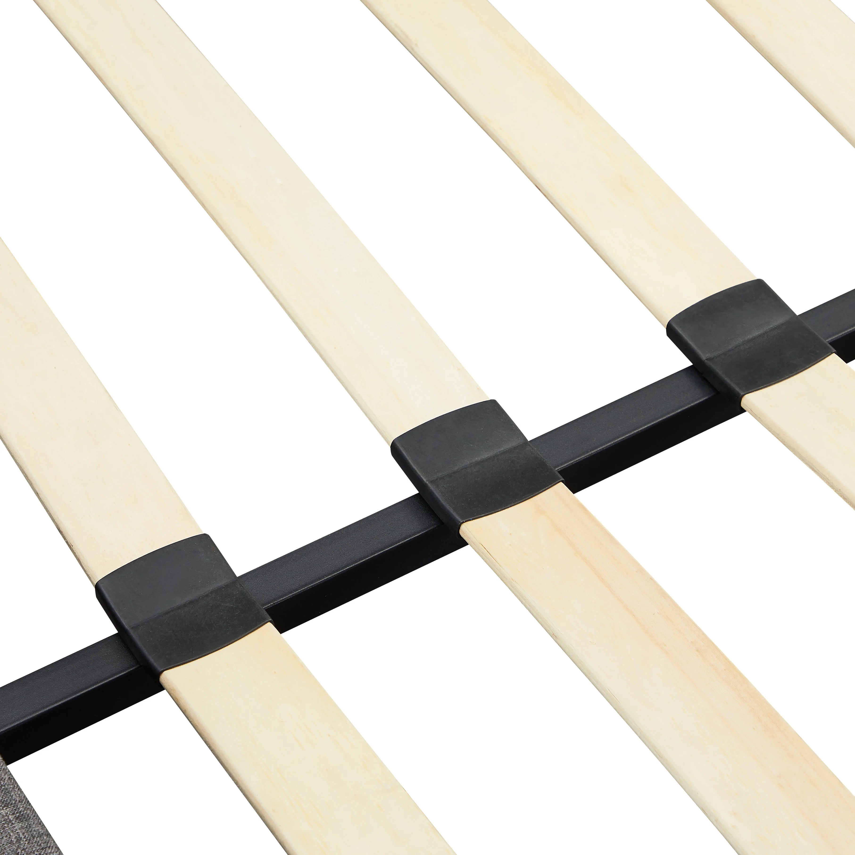 Brown Upholstered Sleigh Queen Bed