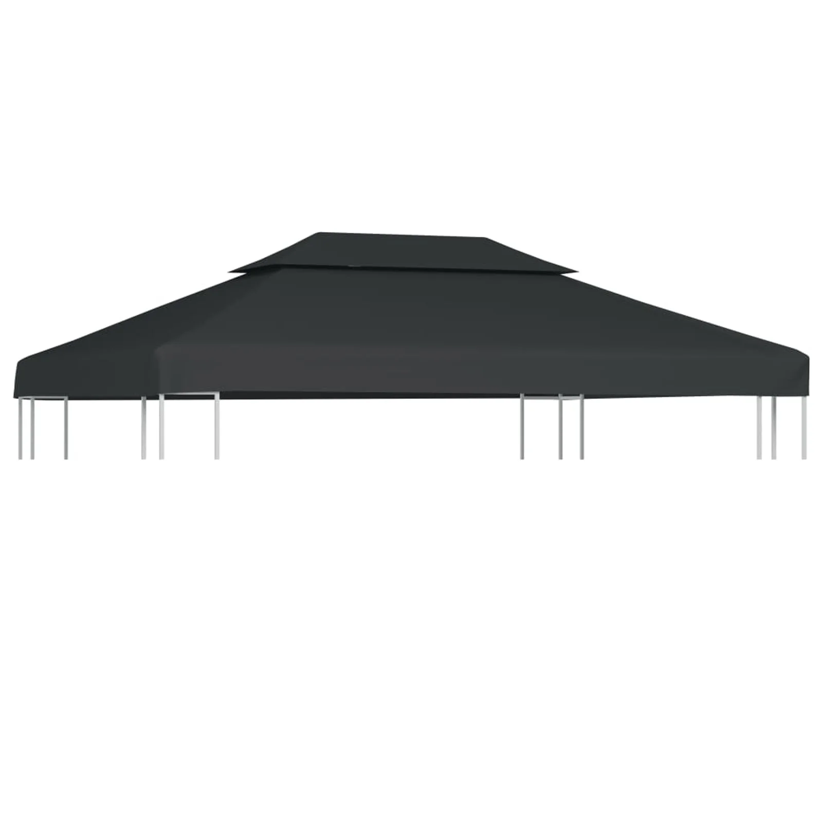 Tomshoo 2-Tier Gazebo Cover 1 ozft² 13.1'x9.8' Anthracite