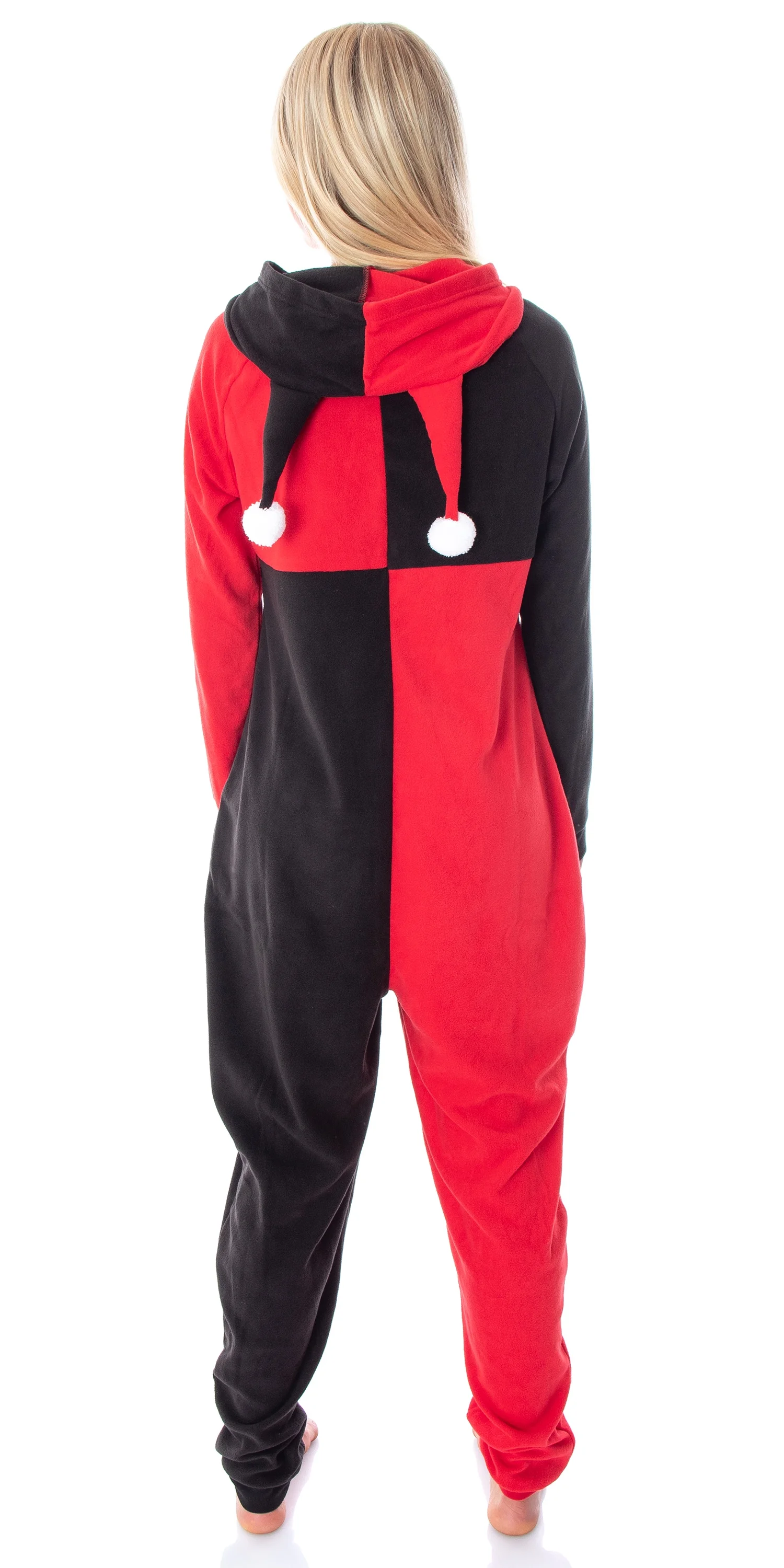 DC Comics Women's Harley Quinn Costume One Piece Union Suit Pajama Outfit