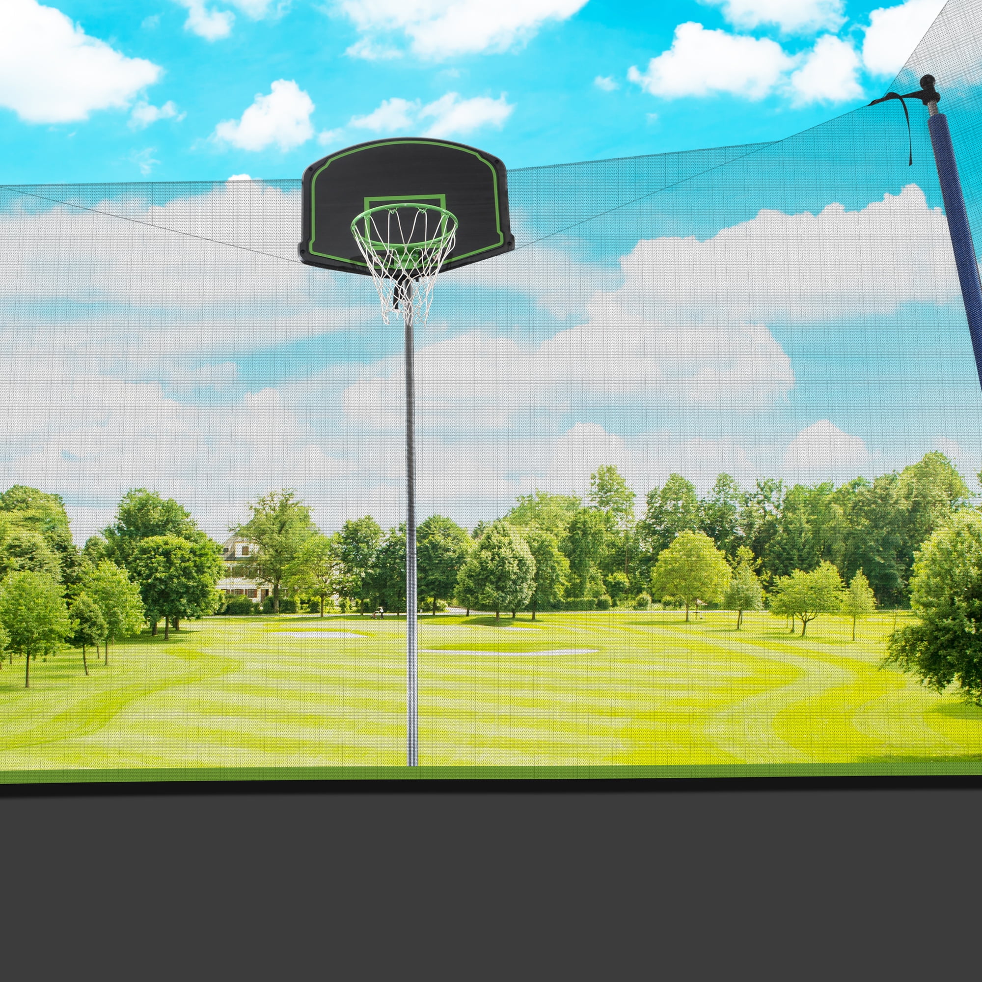 Dcenta 14FT TRAMPOLINE WITH SWING-METAL WITH SLIDE