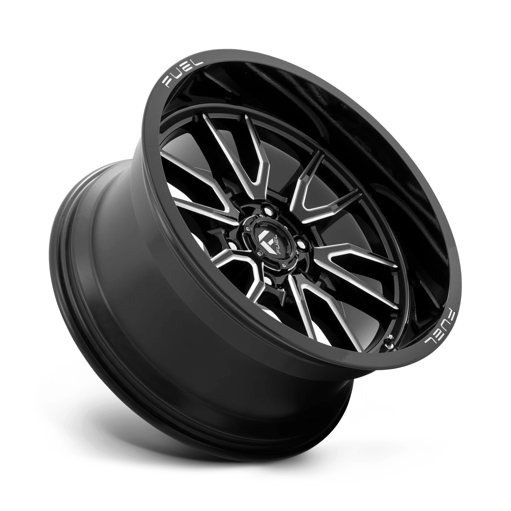 Fuel 1PC Aluminum Rim D761 CLASH 20X10in Gloss Black Milled Finish, D76120008447