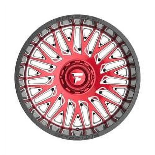 22x12 Fittipaldi Offroad FA07MBRM Gloss Black Mach Red Tint Wheel 8x180 (-44mm)