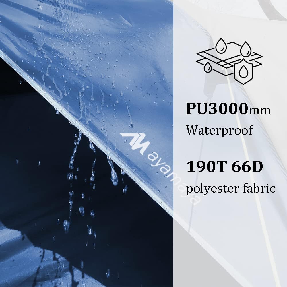 Ayamaya4 Person Tents for Camping, Waterproof Dome Tent with Rainfly and 2 Doors, Easy Setup Portable Family Tent for Backpacking Hiking