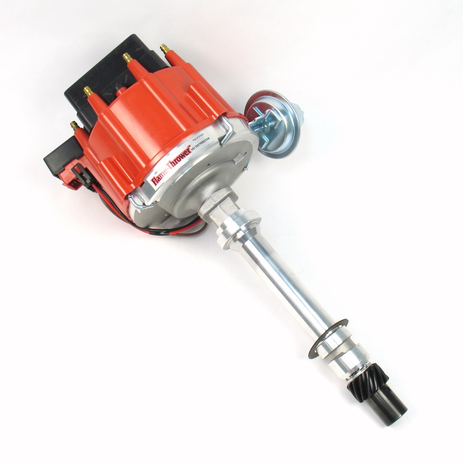 Pertronix D1051 Flame Thrower Distributor Hei Red Cap Machined Housing For