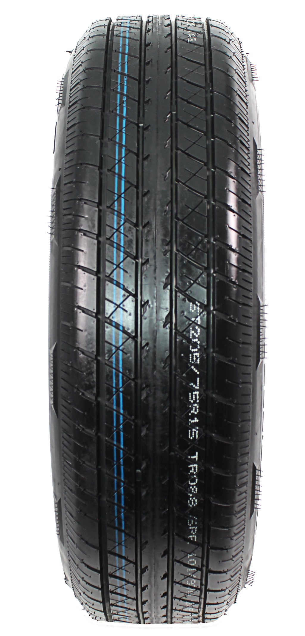 Aluminum Gunmetal Sidewinder Trailer Rim Mounted 205/75R15 Radial Tire 15 in.