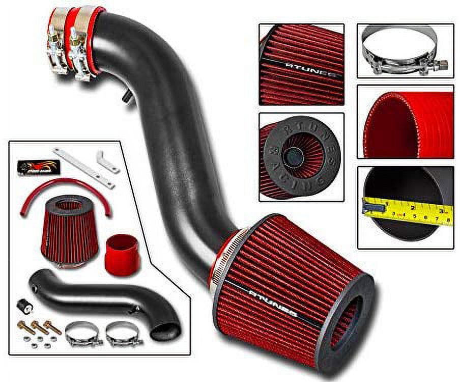 RTUNES RACING - BLACK - SHORT RAM INTAKE Compatible For 2005-2008 CHEVROLET MAGNUM CHEVROLET 05-08 MAGNUM / 06-09 CHARGER / 08-10 CHALLENGER / 05-10 CHRYSLER 300 3.5L V6