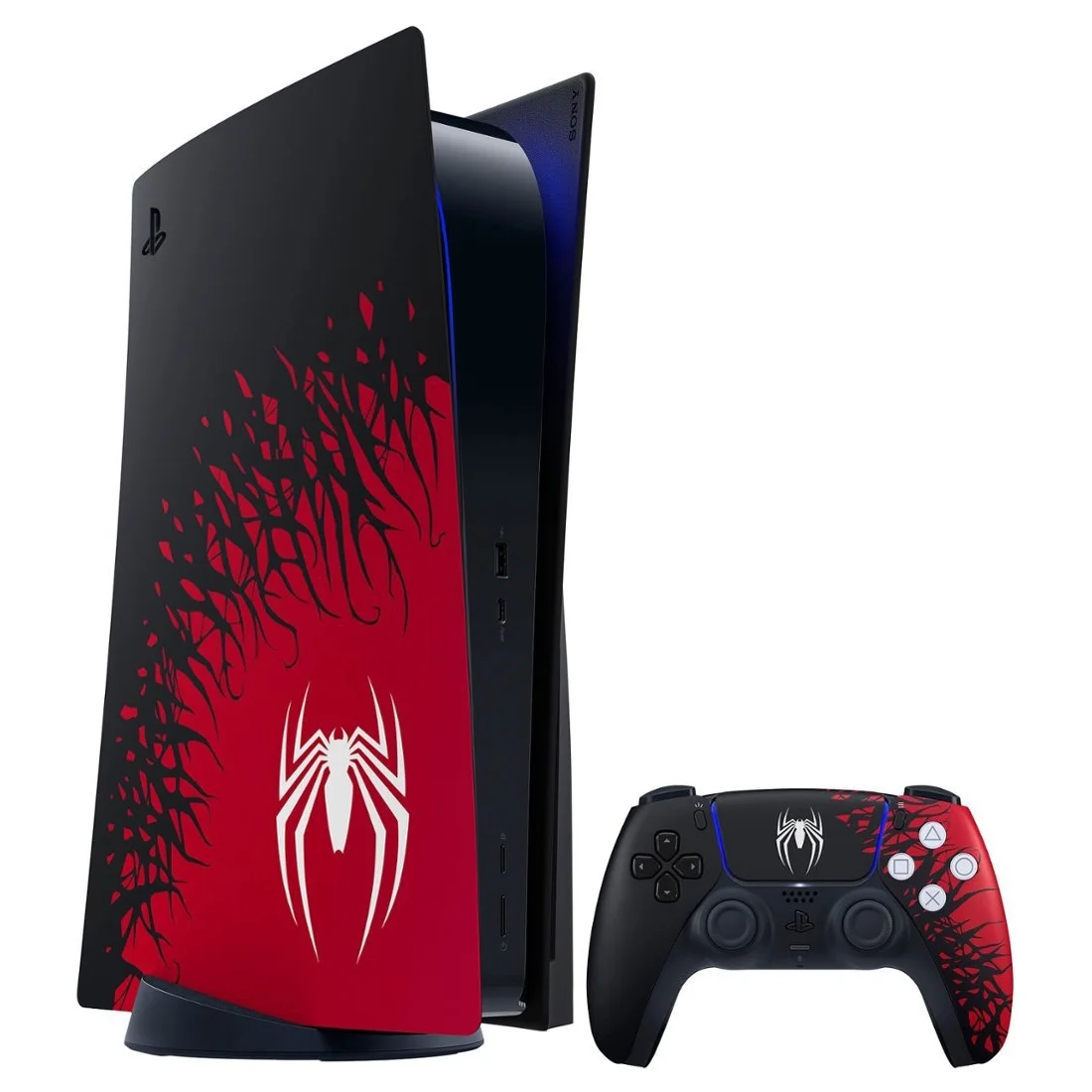 Sony PlayStation 5 Disc Marvel’s Spider-Man 2 Bundle with Extra Purple Controller Bundle and Cleaning Cloth