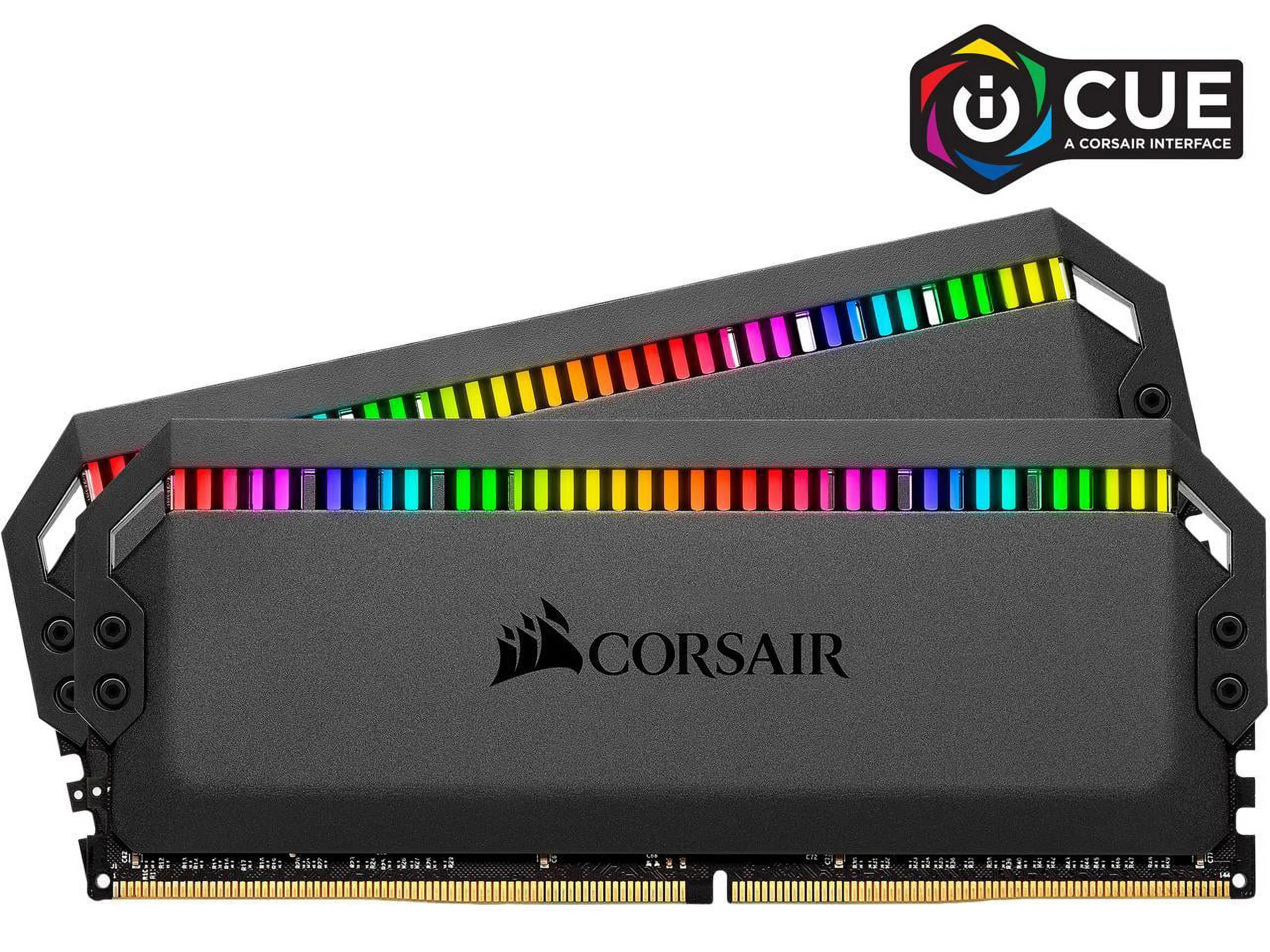 CORSAIR Dominator Platinum RGB 16GB (2 x 8GB) DDR4 3600 (PC4 28800) Desktop Memory Model CMT16GX4M2C3600C18