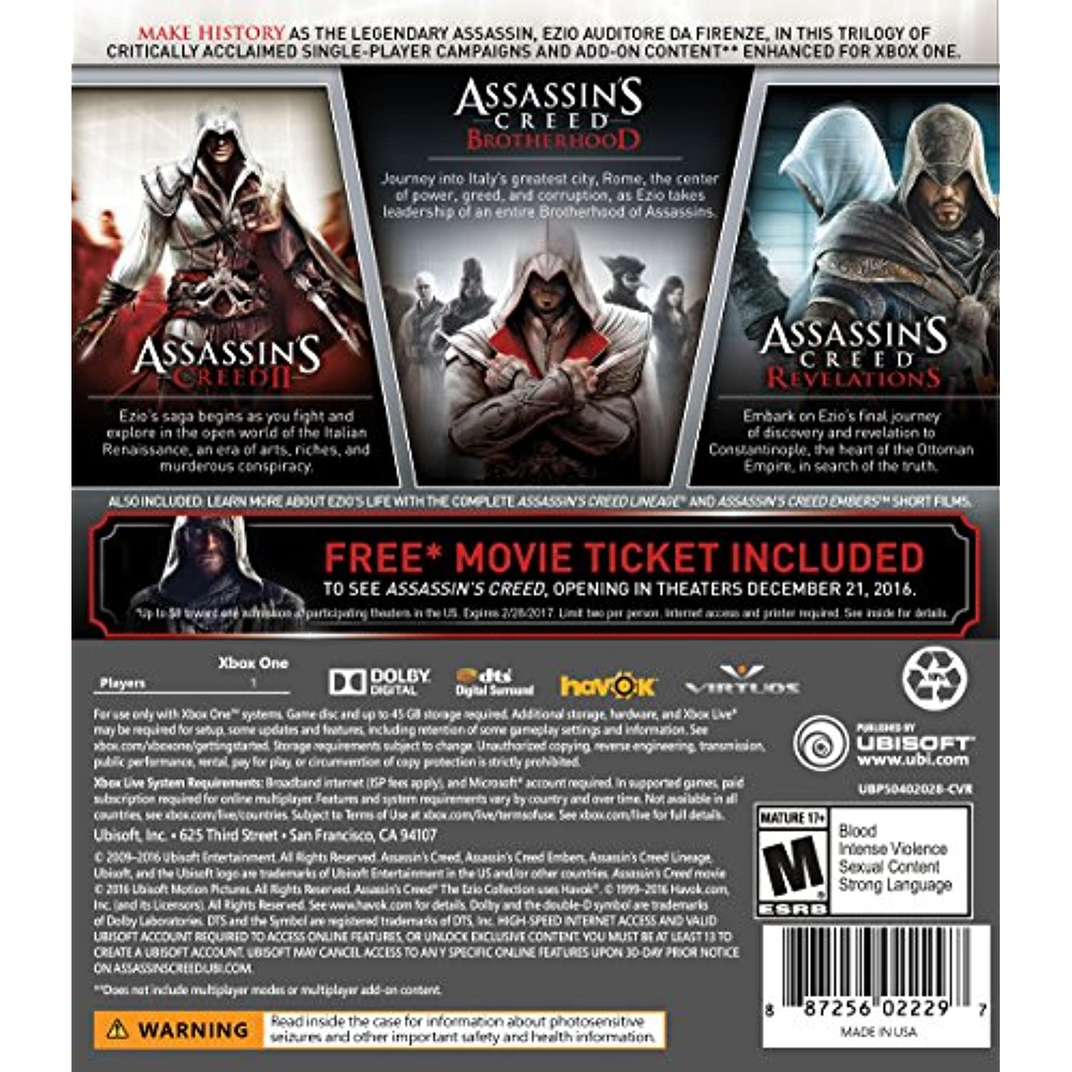 Assassins Creed The Ezio Collection - Xbox One