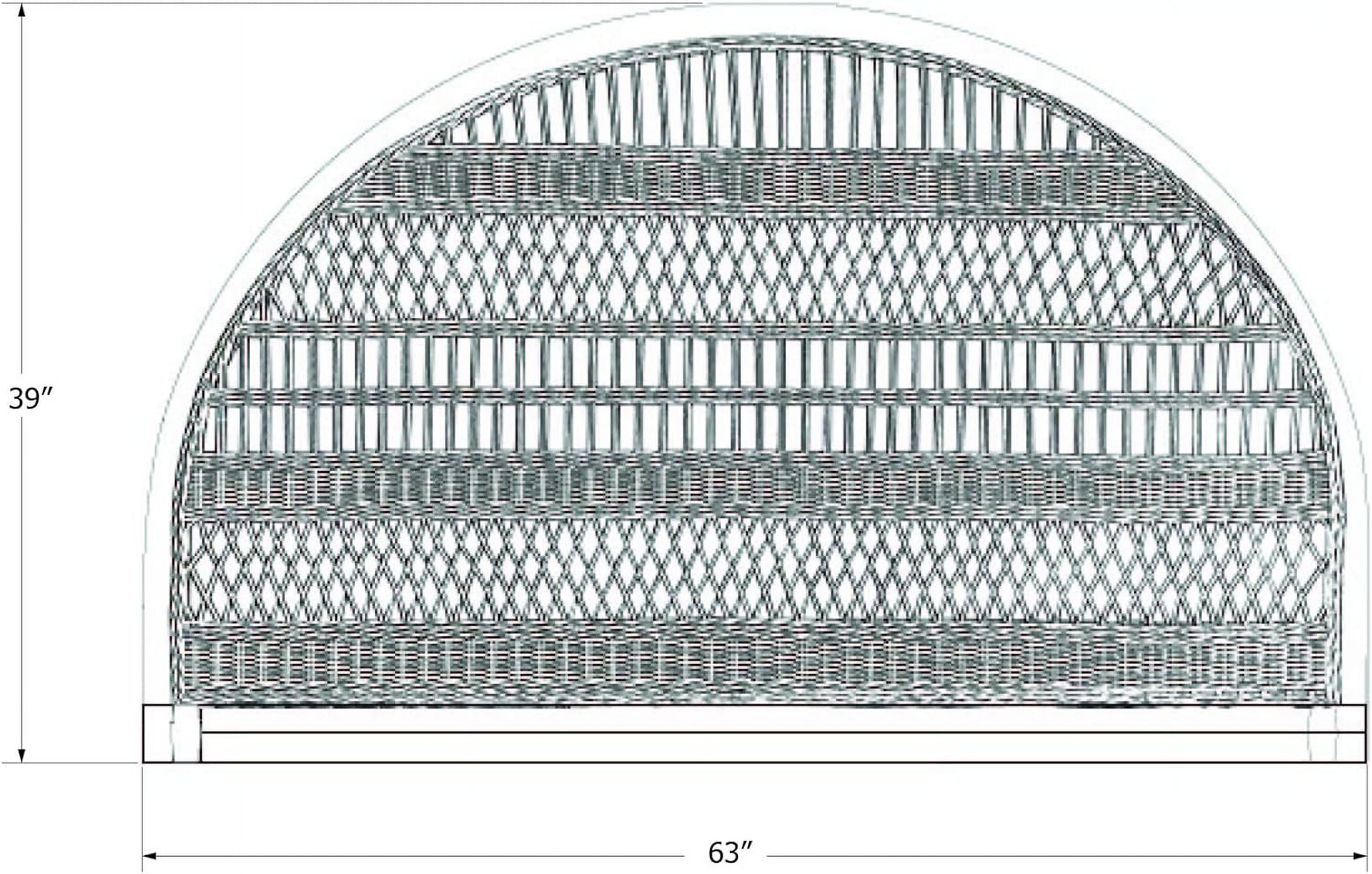 Balka Rattan Wall-Mounted Headboard, Queen