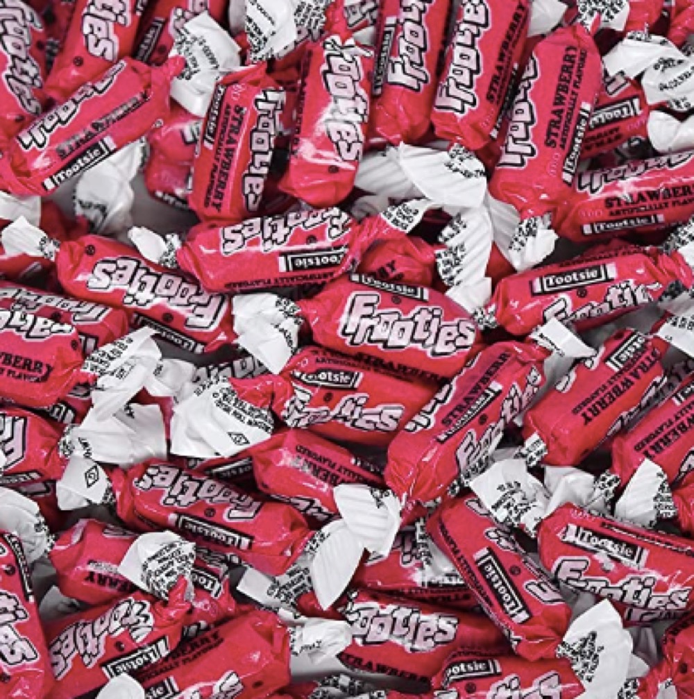 Frooties Strawberry Individually Wrapped Bulk Chewy Red Tootsie Roll Candy (3 Pound)