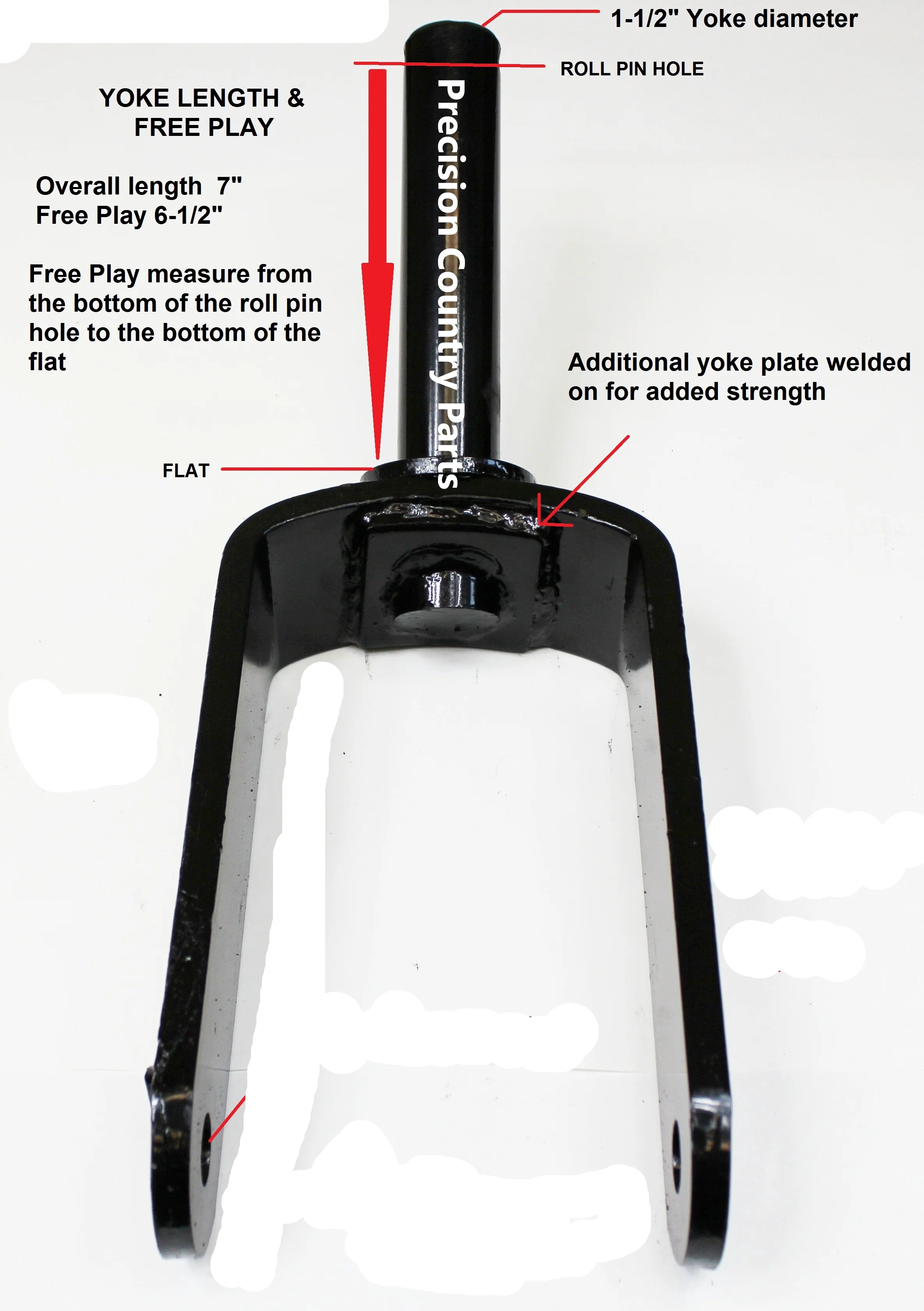 TAILWHEEL Fork for Rotary Cutter - Heavy Duty 1-1/2